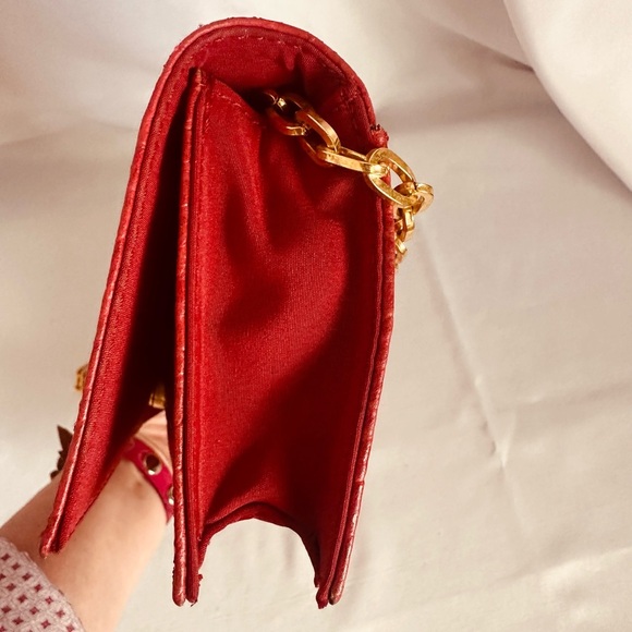 Red leather Giani Bernini clutch - Picture 4 of 12
